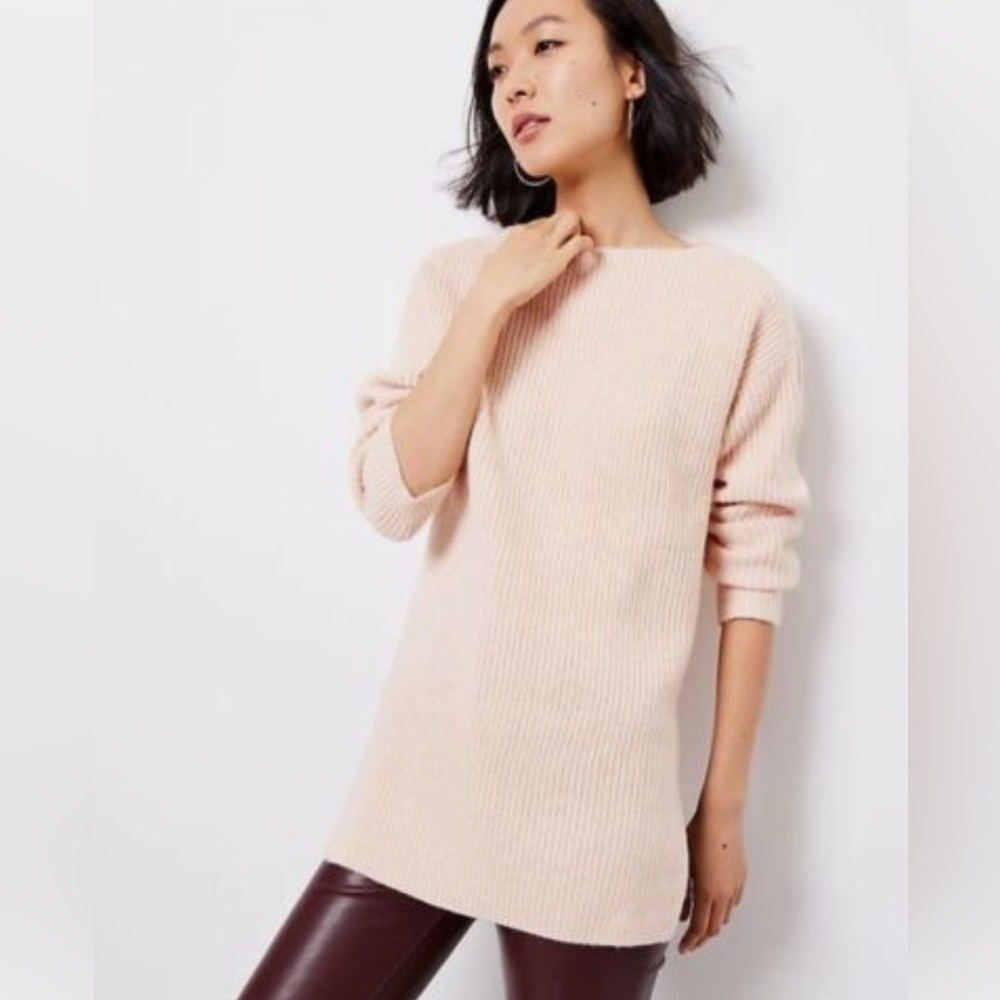 LOFT Soft Pink Crew Neck Sweater